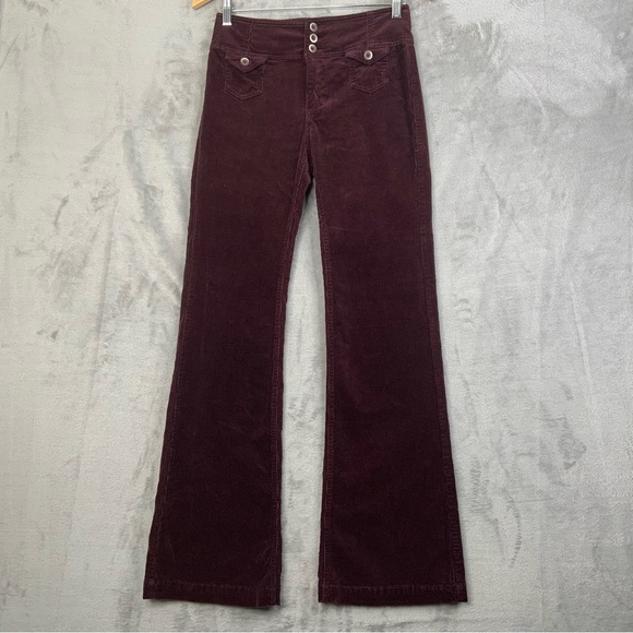 Pilcro by anthropologie Pants - Pilcro by anthropologie High Rise Trouser Boot Cut Corduroy. Burgundy. Size 26.